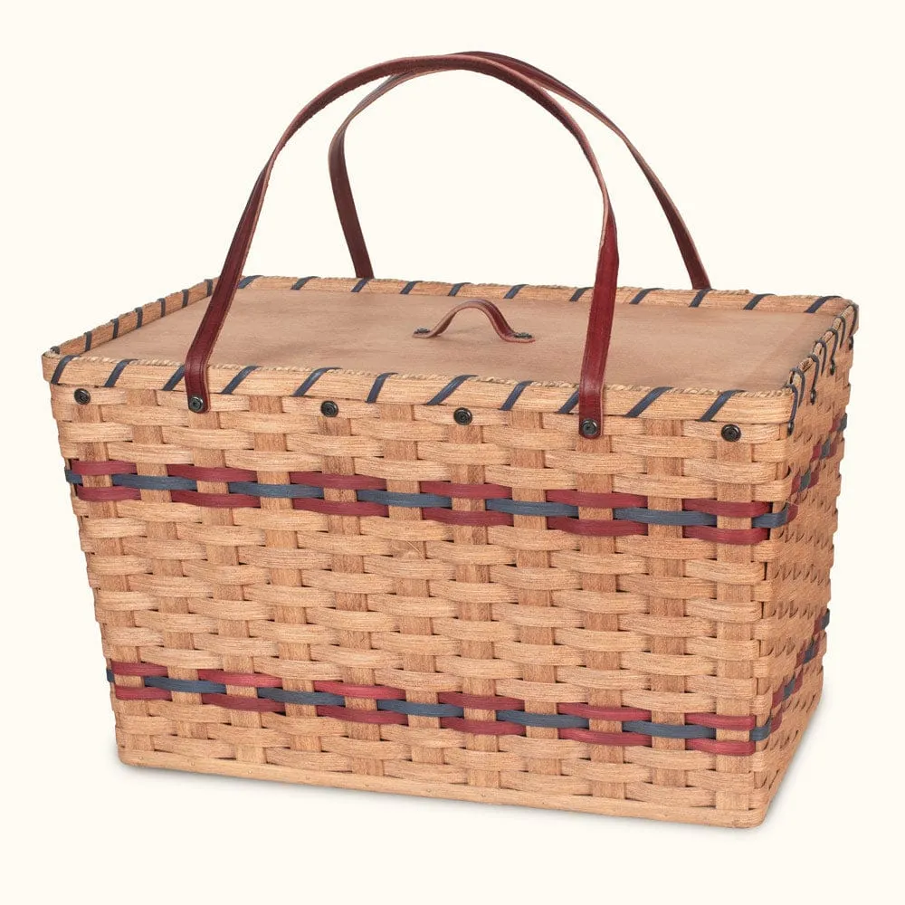 Extra-Large Picnic Basket | Giant Amish Woven Wicker Picnic Hamper