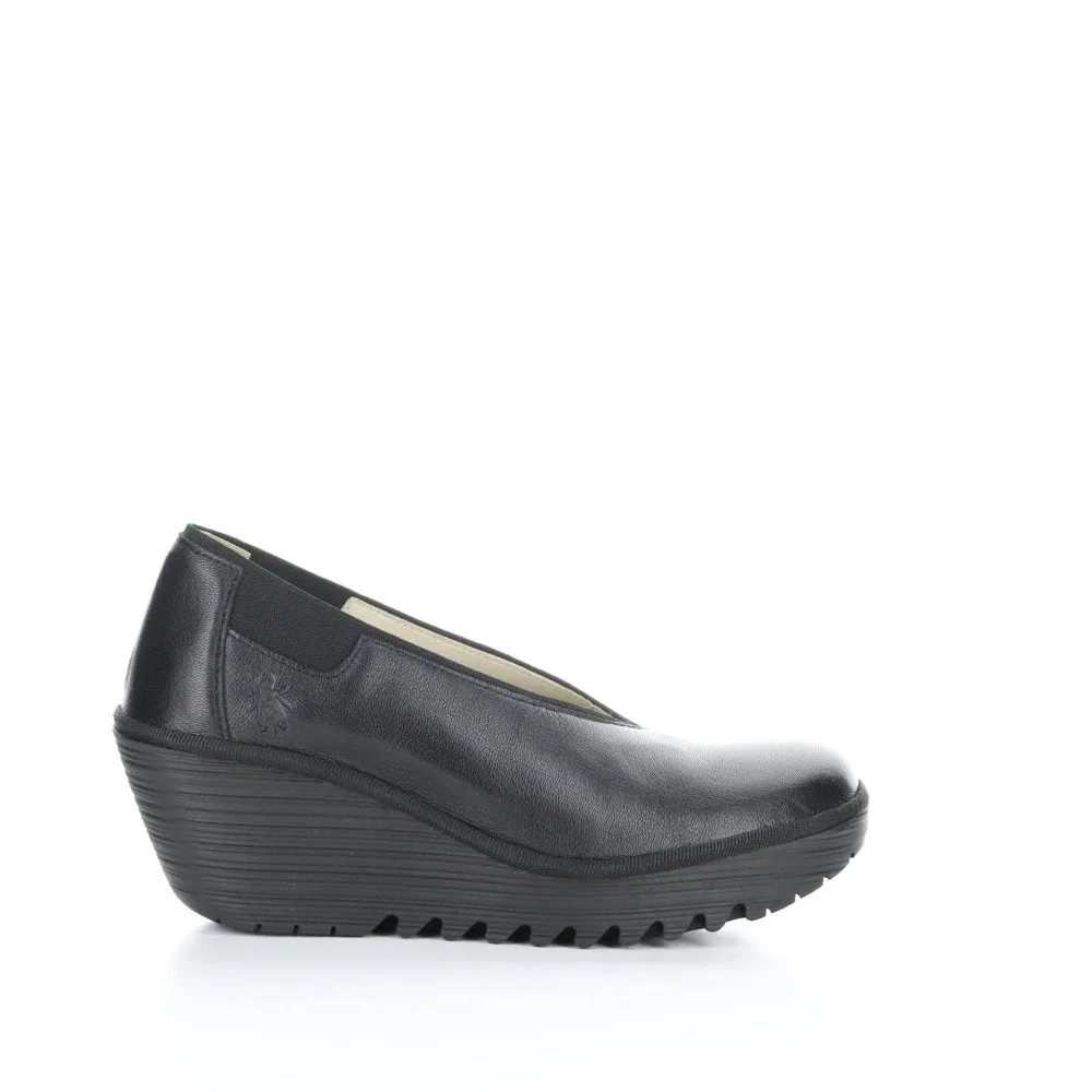 Fly London Women's Yoza Wedge Pump - Black Mousse