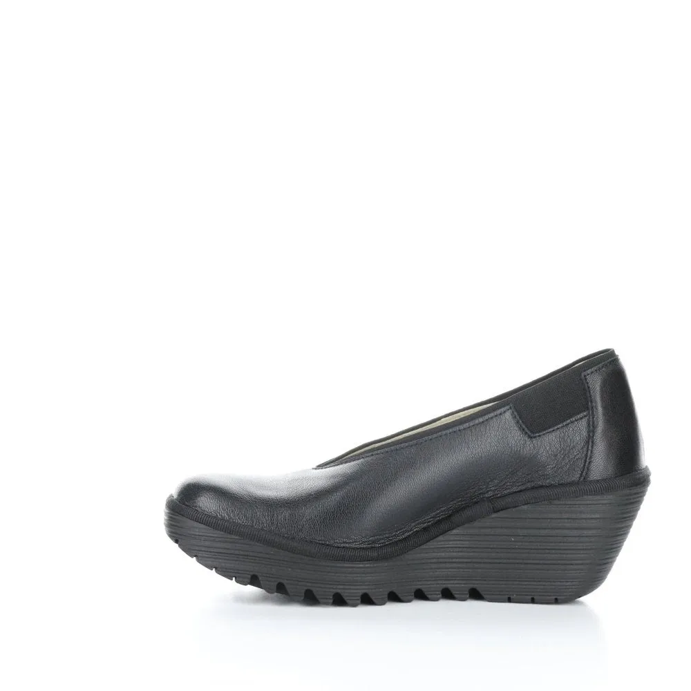 Fly London Women's Yoza Wedge Pump - Black Mousse