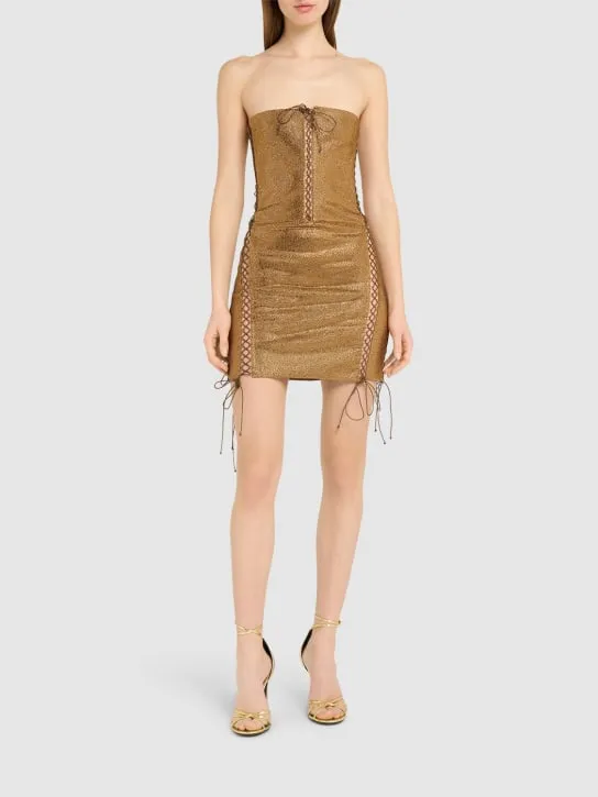 Giuseppe Di Morabito   Embellished strapless mini dress 