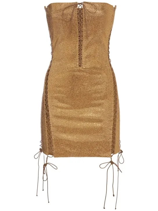 Giuseppe Di Morabito   Embellished strapless mini dress 