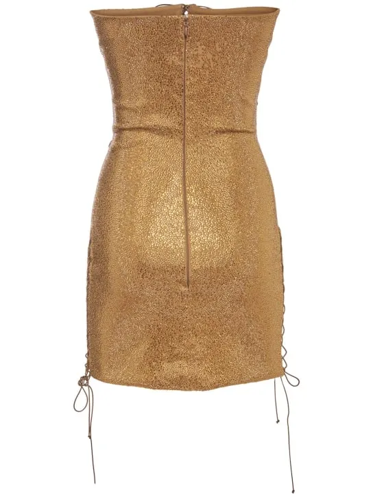 Giuseppe Di Morabito   Embellished strapless mini dress 