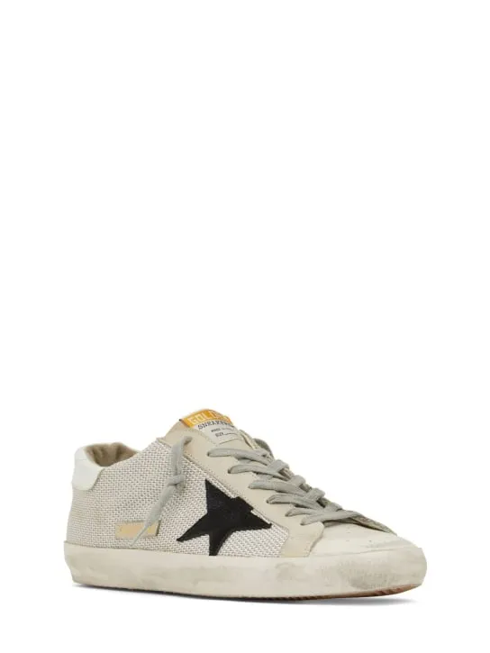 Golden Goose   20mm Super-star net &amp; suede sneakers 