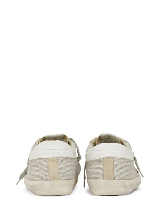 Golden Goose   20mm Super-star net &amp; suede sneakers 