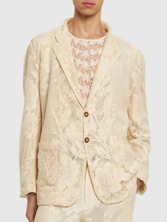 Harago   Cotton lace blazer 