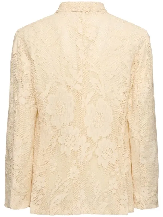 Harago   Cotton lace blazer 