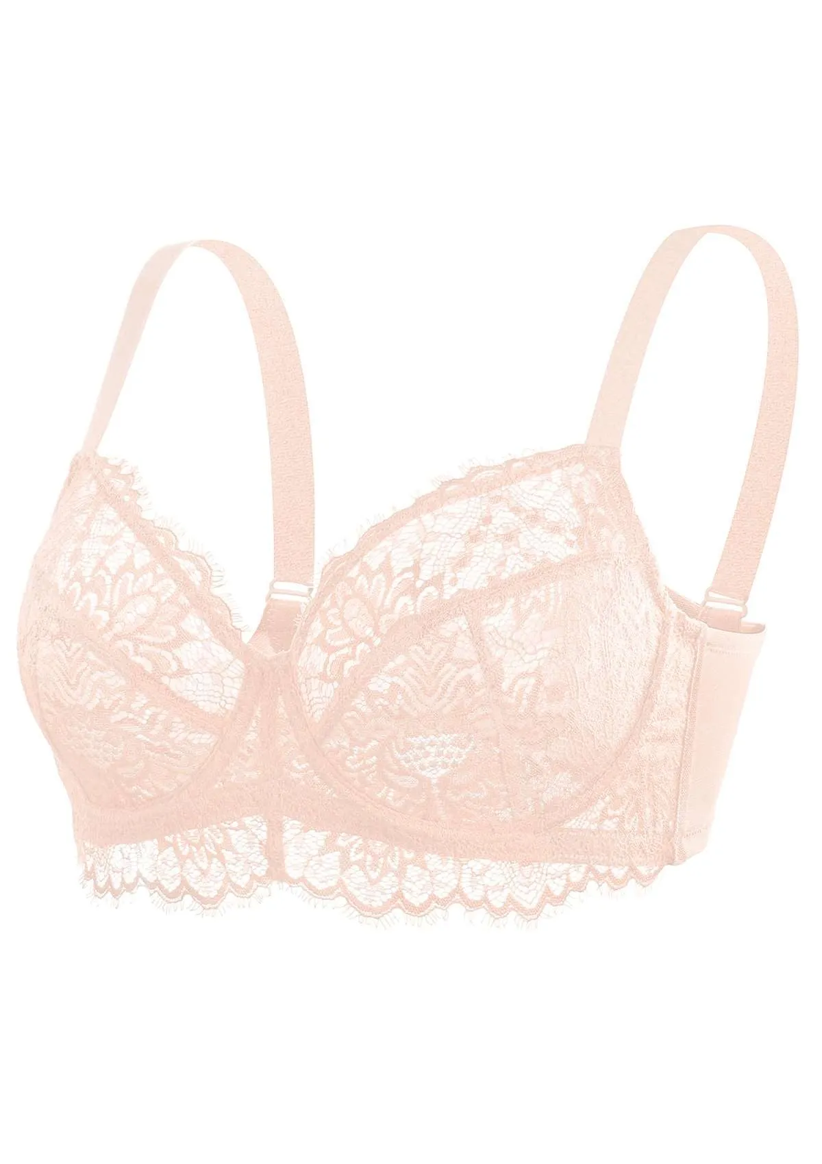 HSIA Sunflower Underwire Pink Lace Bra Set