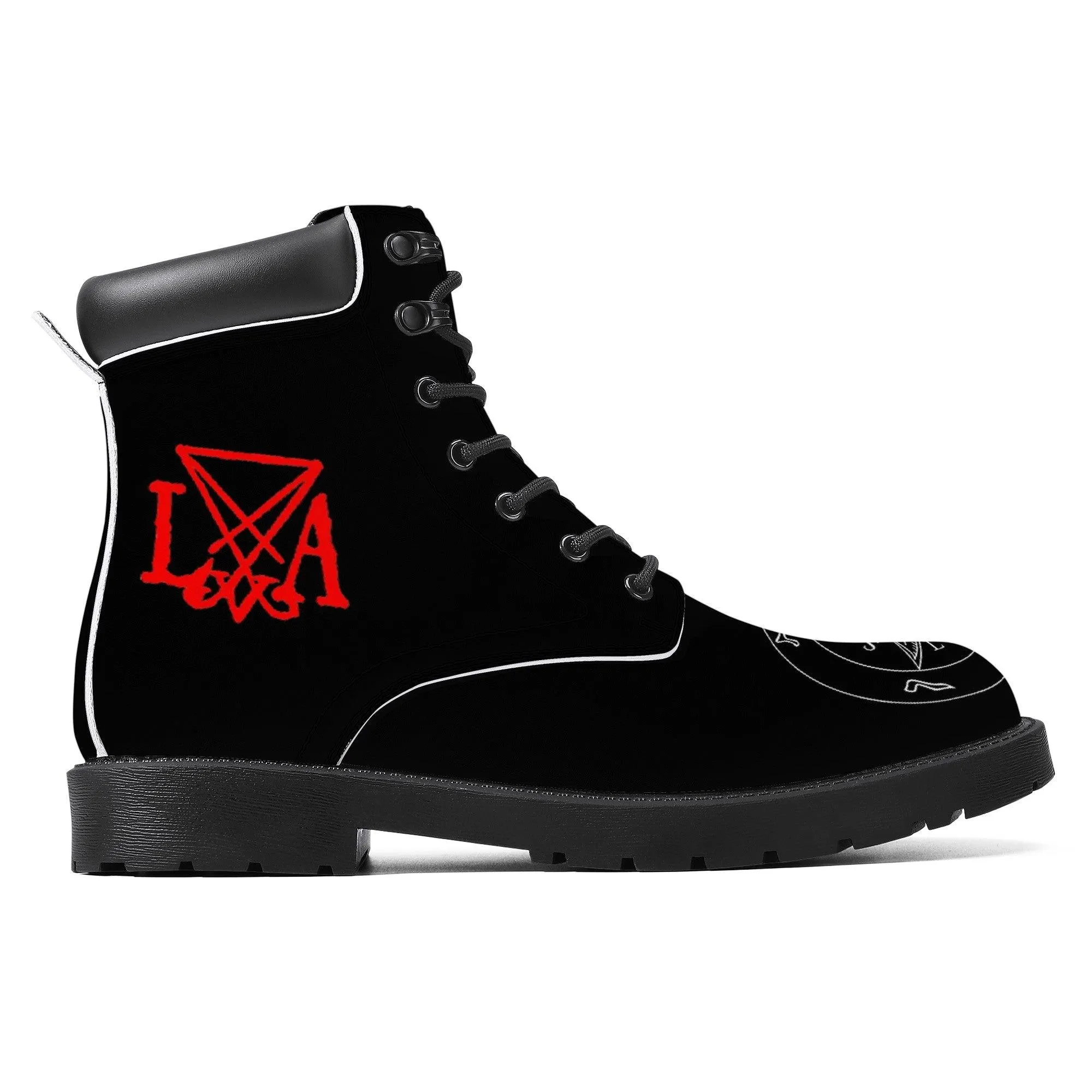 Infernal Union "Hail Lord of Hell" Synthetic Leather Boots