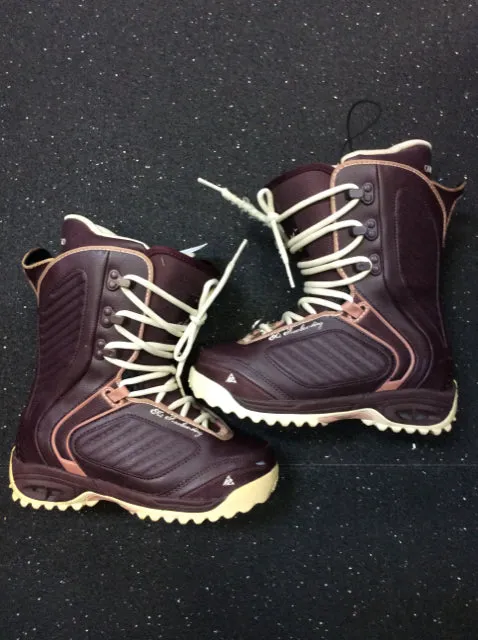 K2 Luna Maroon Womens Size 6 Used Snowboard Boots