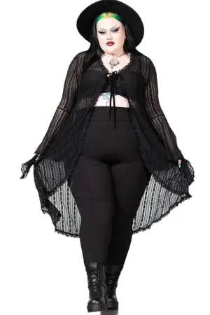 Killstar Lucienne's Seal Duster Top Lace Dramatic