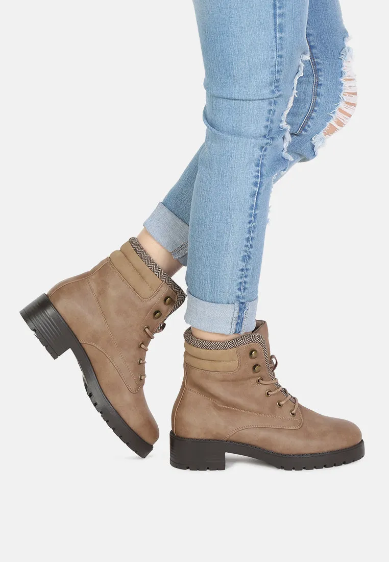 Kimbell Ankle Length Lace-Up Boots