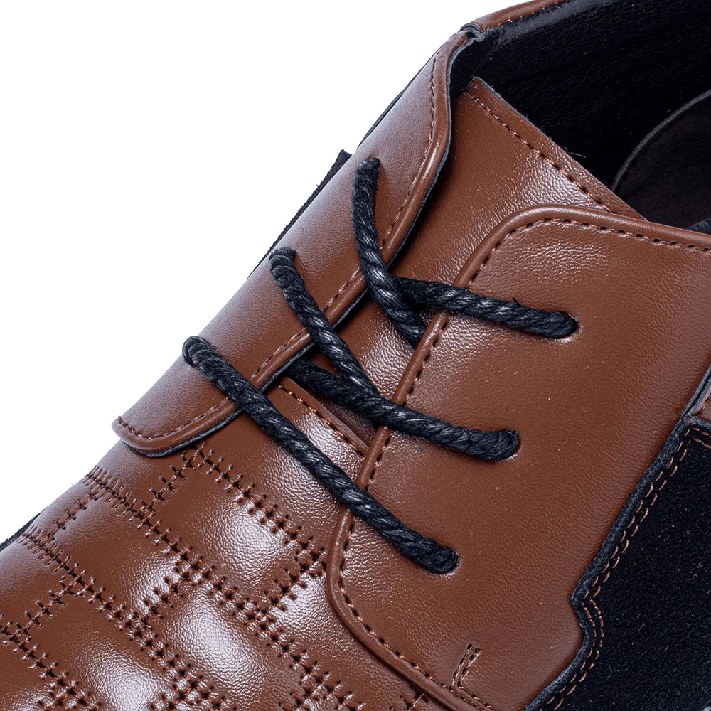 kkboxly kkboxly Men round Toe Comfy Soft Sole Lace-Up Business Casual Leather Ankle Boots