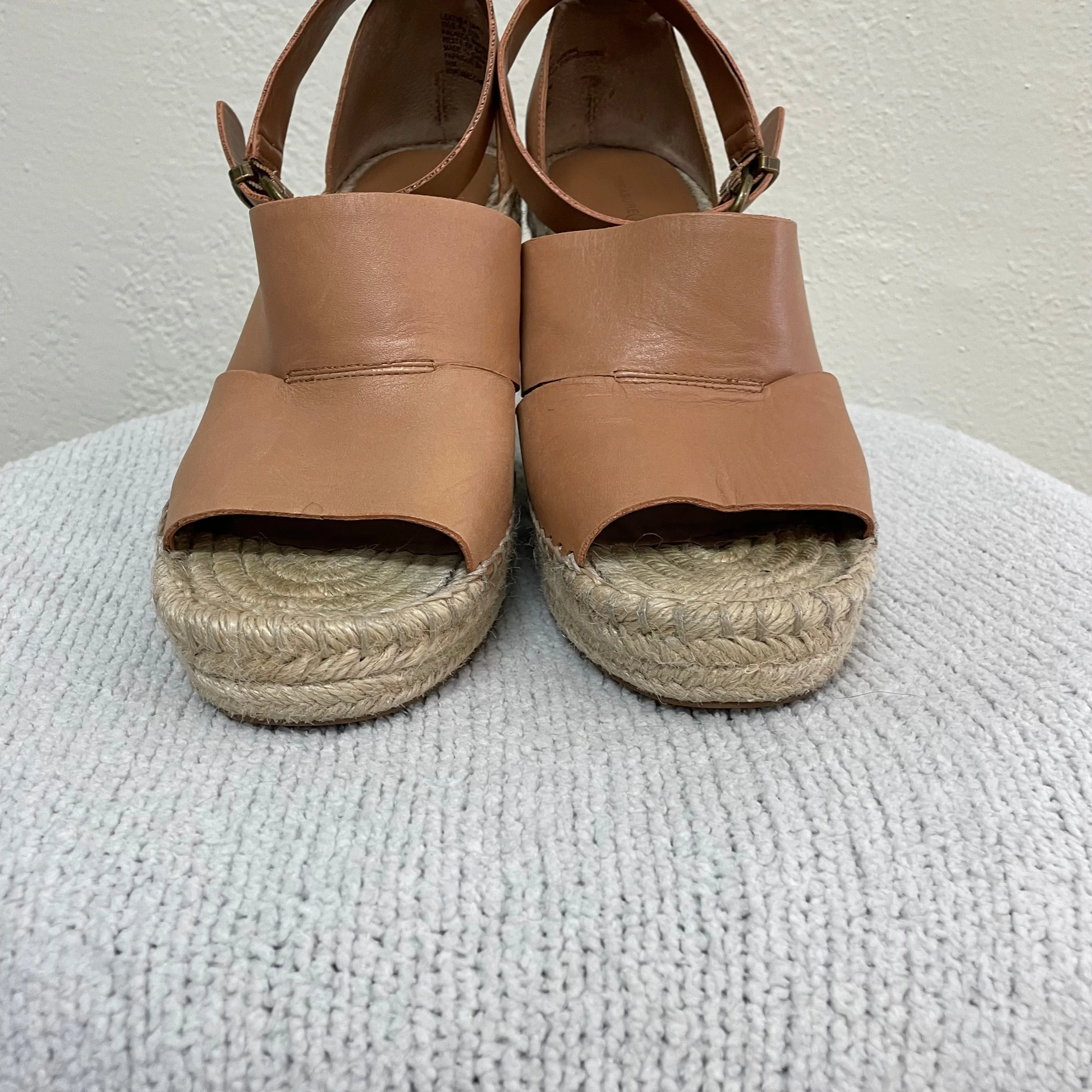 Leather Espadrille Wedges