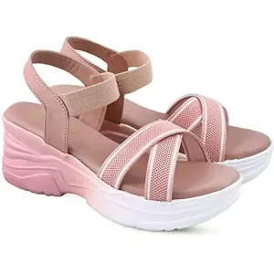 Madam Glorious women's/girls stylish cris cross soft casual comfortable wedges sandal