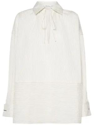 Max Mara   Cotton &amp; silk striped shirt 