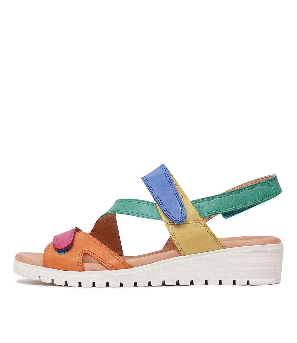 Melany Bright Multi Leather Sandals