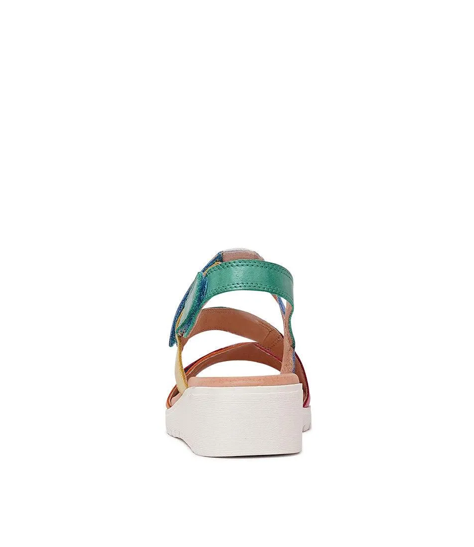 Melany Bright Multi Leather Sandals