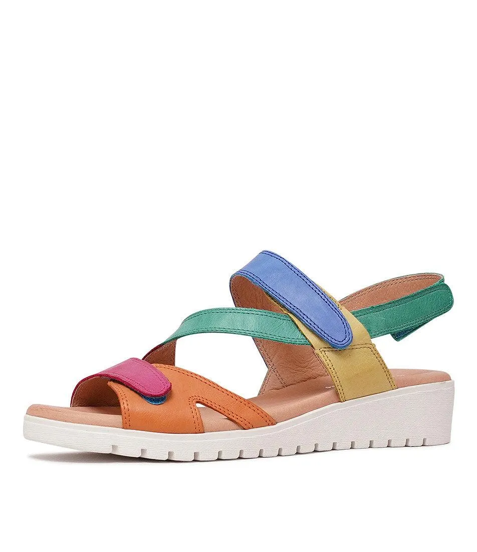 Melany Bright Multi Leather Sandals