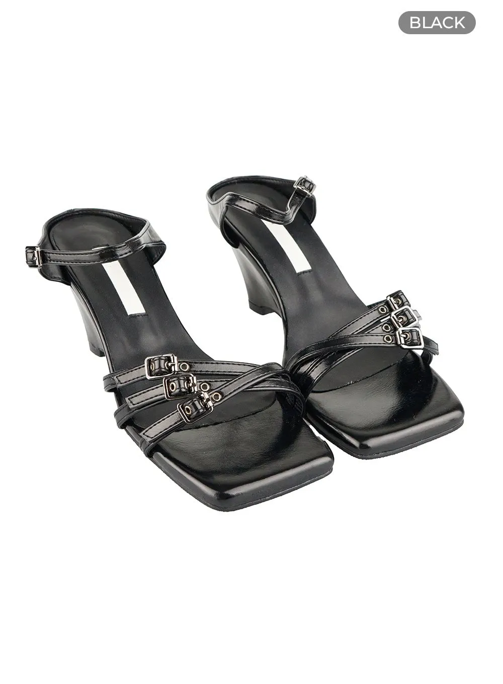 Metallic Wedge Sandal Heels OL401