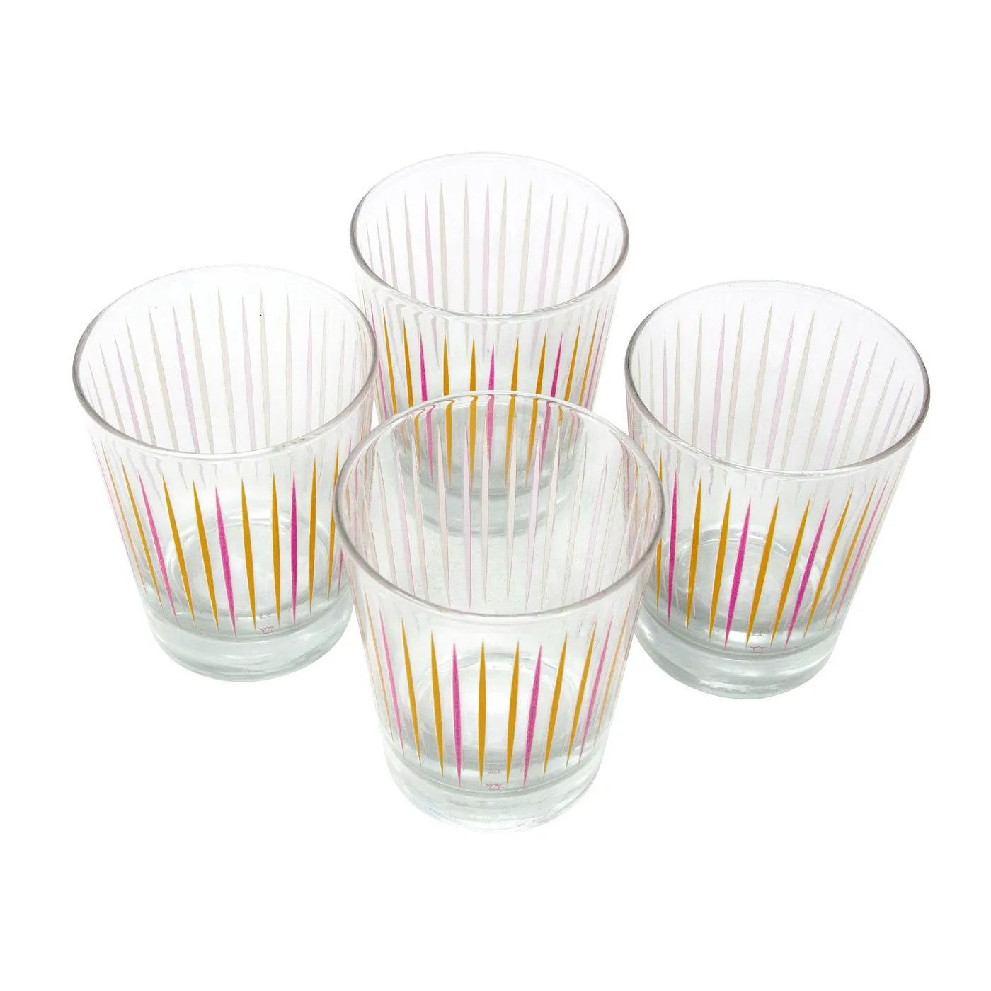 Modern Home Bar "Pick Me" Orange and Pink Old Fashioned Glasses