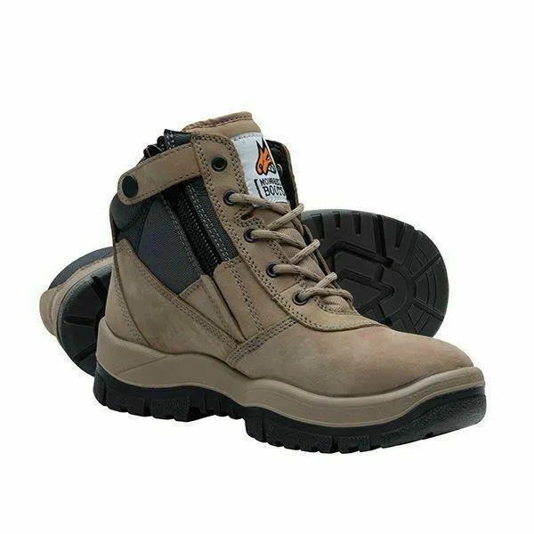 Mongrel Boots Stone Lace Zip Side Safety 261060