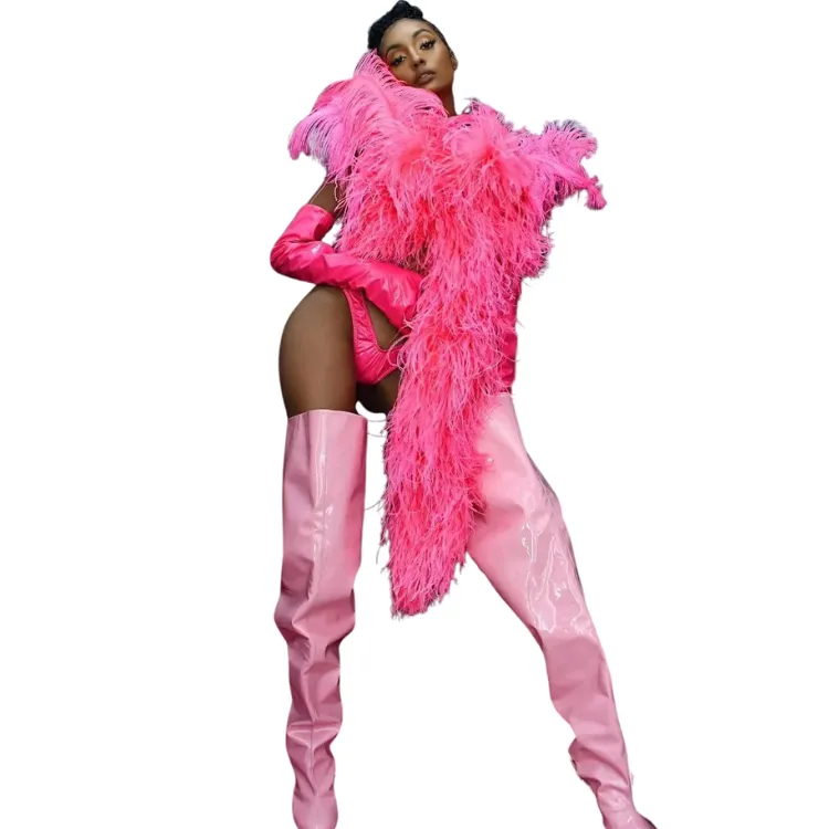 Nightclub Chic Pink Stiletto Boots