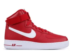 Nike AIR FORCE 1 HIGH 'GYM RED PERFORATED' sneakers, red