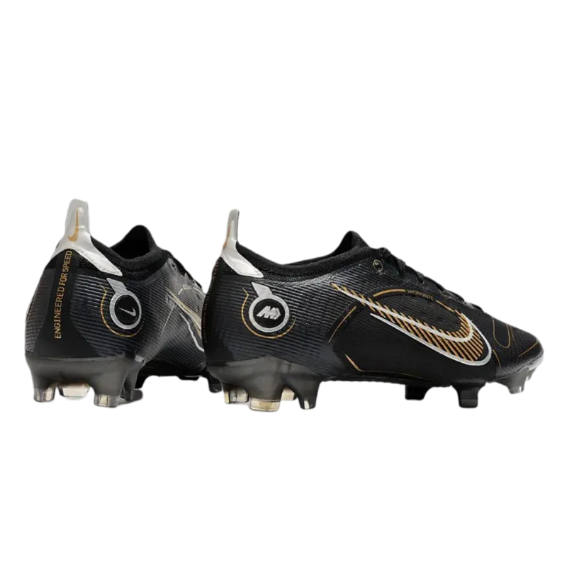 Nike Mercurial Vapor 14 Elite FG Black Metallic Gold Metallic Silver - Goatkits Boots