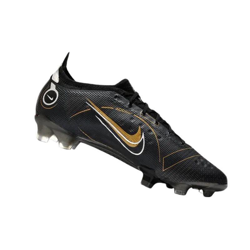 Nike Mercurial Vapor 14 Elite FG Black Metallic Gold Metallic Silver - Goatkits Boots