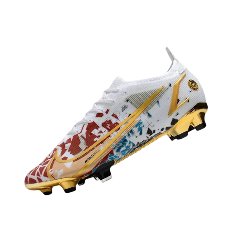 Nike Mercurial Vapor 14 Elite FG White Red Gold Blue - Goatkits Boots