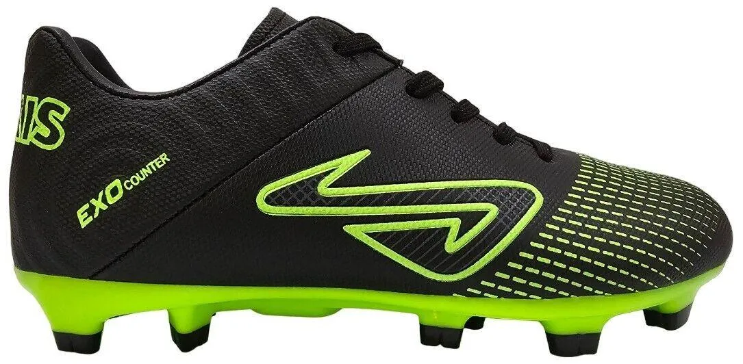 NOMIS Immortal 2.0 FG Football Boots - Black/Lime - Youth - Kids - Shoe