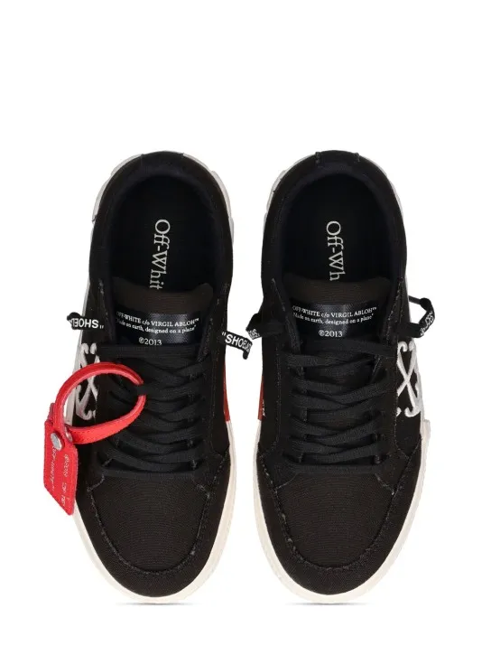 Off-White   Vulcanized cotton lace-up sneakers 