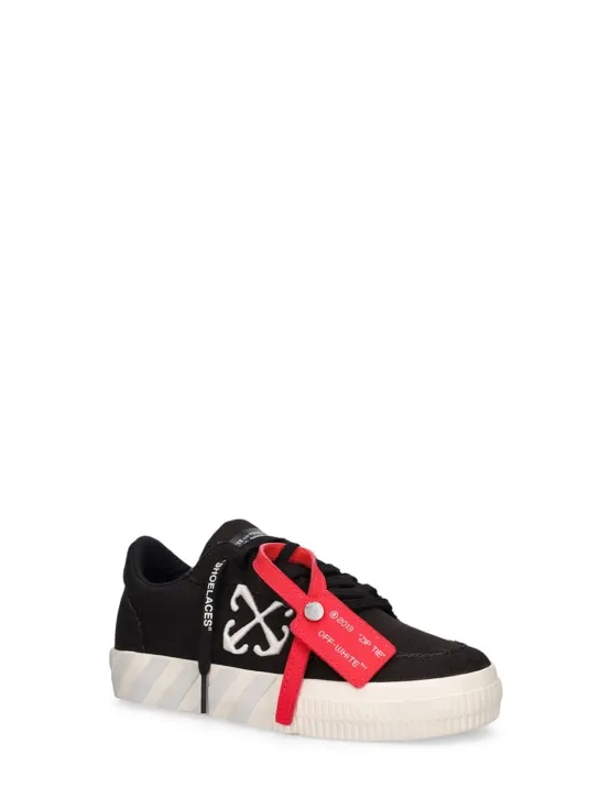 Off-White   Vulcanized cotton lace-up sneakers 