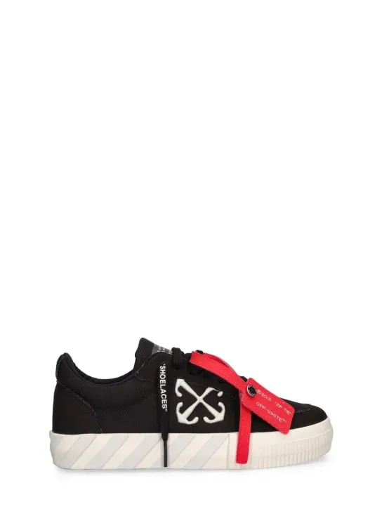 Off-White   Vulcanized cotton lace-up sneakers 