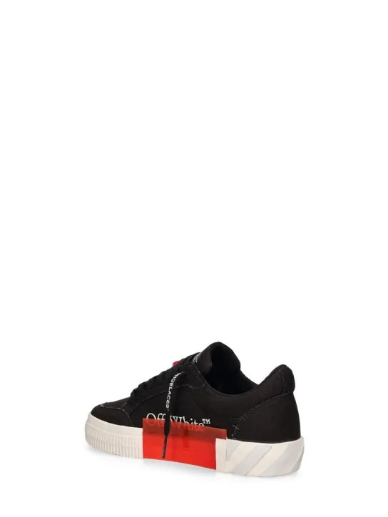 Off-White   Vulcanized cotton lace-up sneakers 