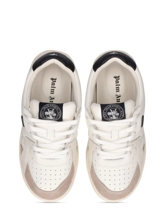 Palm Angels   University leather lace-up sneakers 