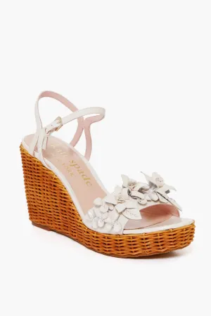 Parchment Fiori Wicker Wedge Sandal