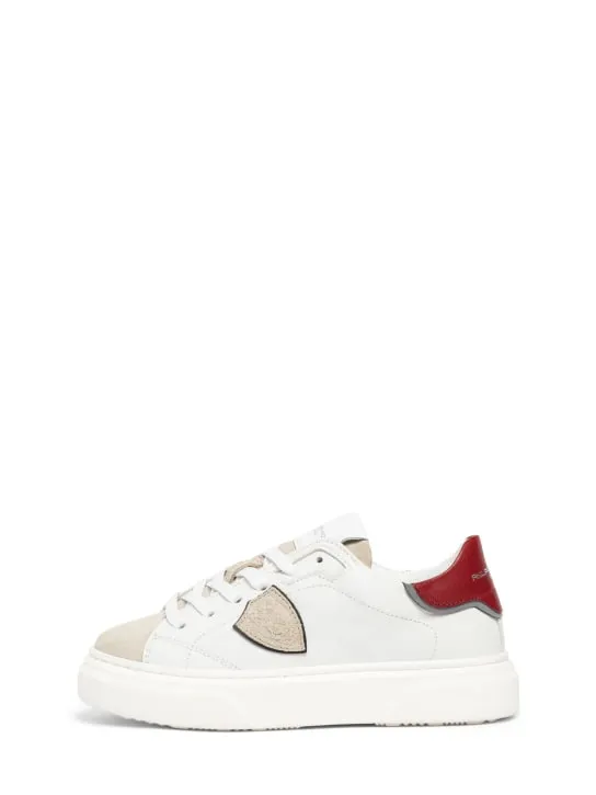 PHILIPPE MODEL   Temple leather lace-up sneakers 