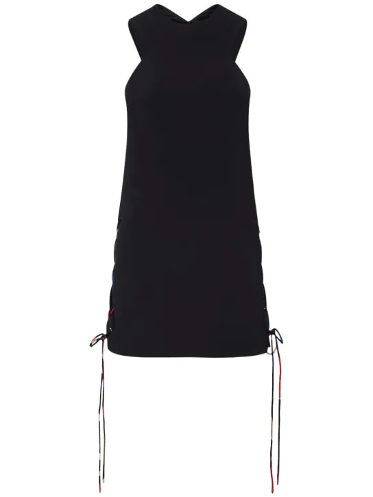 Pucci   Crepe side lace-up mini dress 
