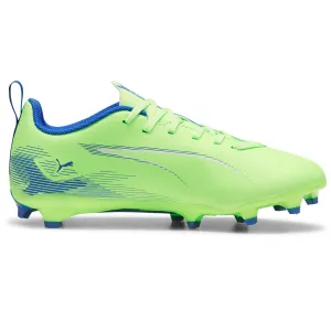 Puma Ultra 5 Play FG/AG Football Boots - Youth - Fizzy Apple/White/Blue