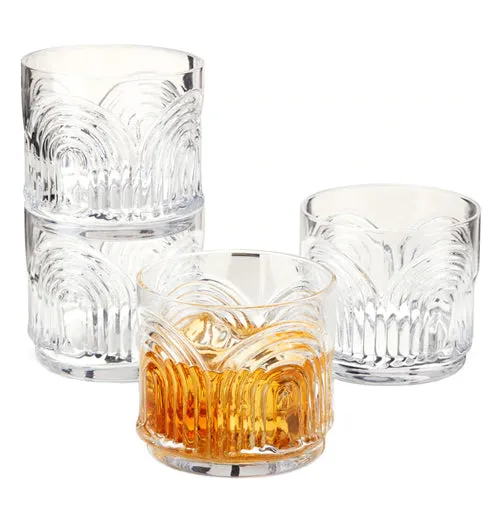 "Beau" Lowball Tumblers (Set of 4)