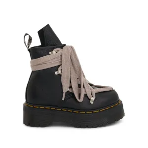 Rick Owens x Dr. Martens Quad Sole Pentagram Jumbo Lace Boots in Black