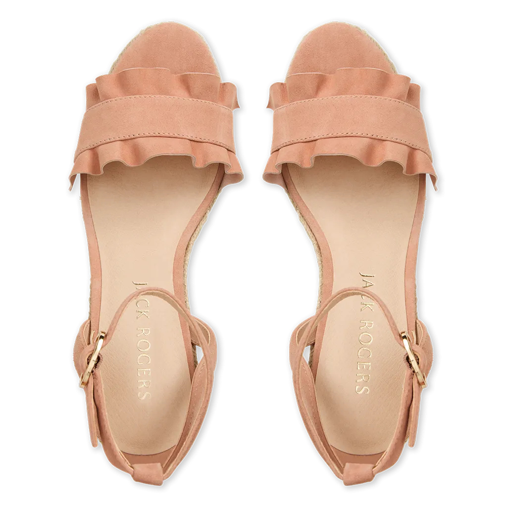 Rozette Ruffle Wedge