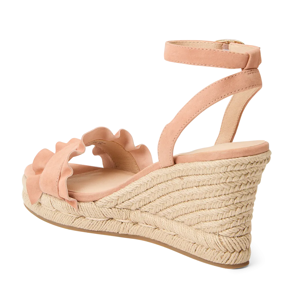 Rozette Ruffle Wedge