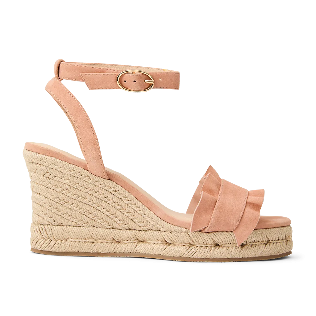 Rozette Ruffle Wedge