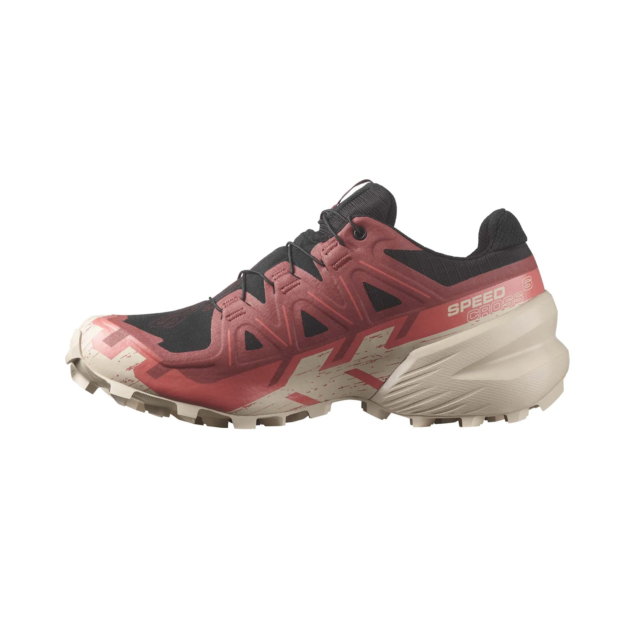 Salomon | Women's Speedcross 6 GORE-TEX Running Shoes - Black/Cow Hide/Faded Rose