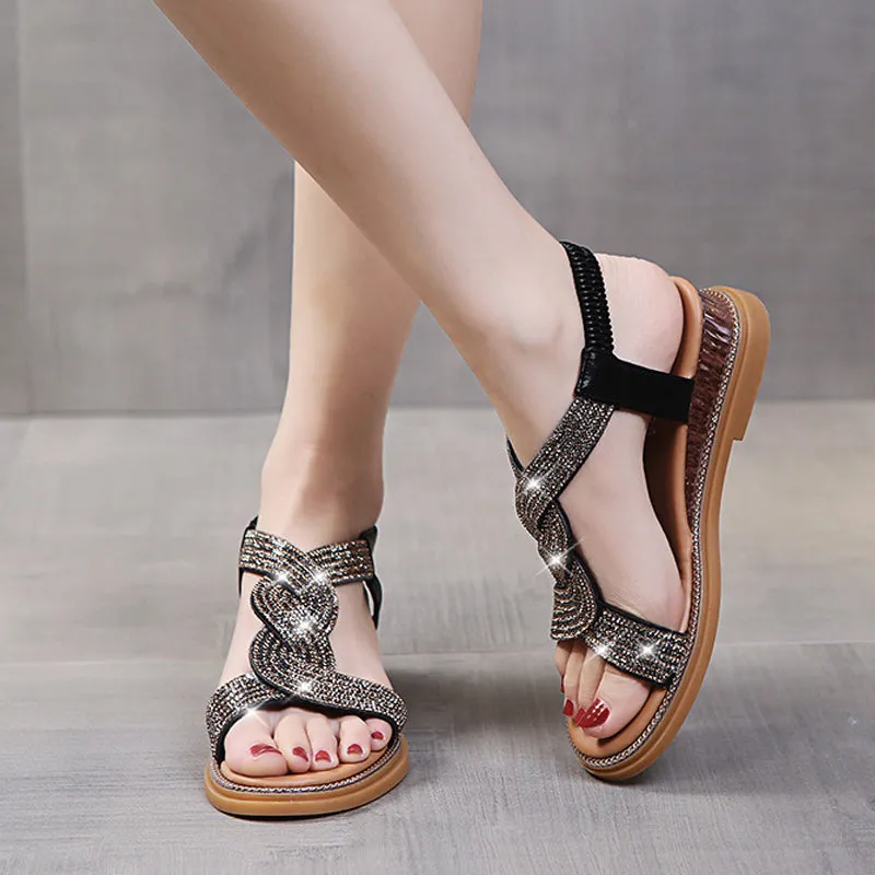 Sandals with a wedge heel and anti-slip sole