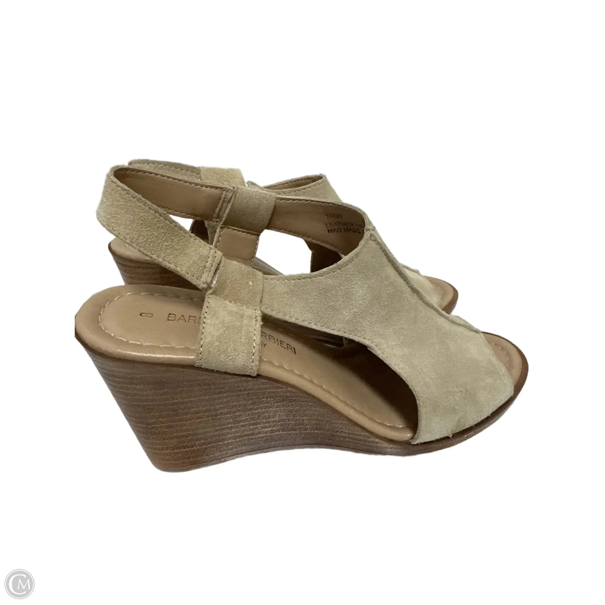 Shoes Heels Wedge By Clothes Mentor In Tan, Size: 8