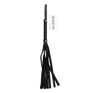 Sportsheets Sex & Mischief Faux Leather Flogger Black