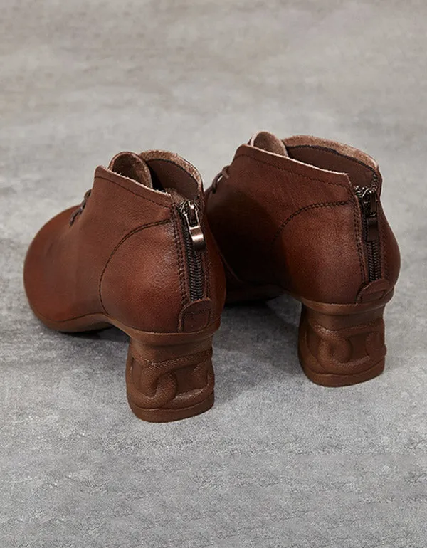 Spring Non-Slip Elegant Chunky Heal Boots